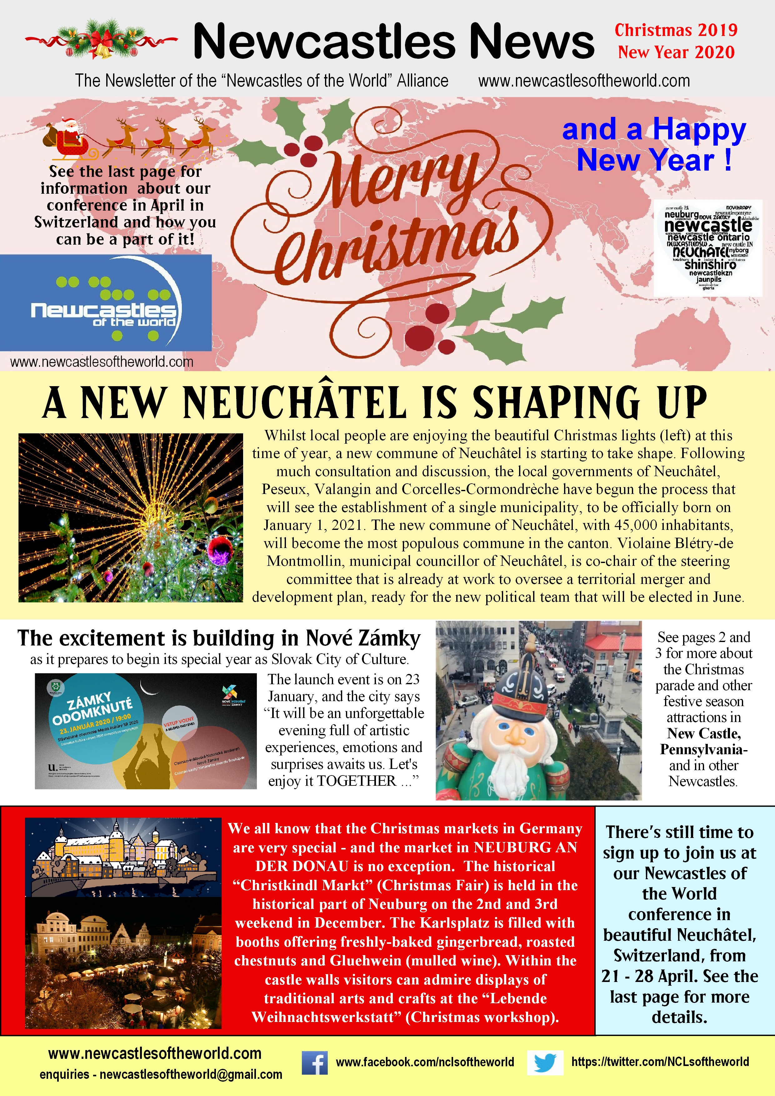 Newcastles of the World Newsletter - Christmas 2019 and New Year